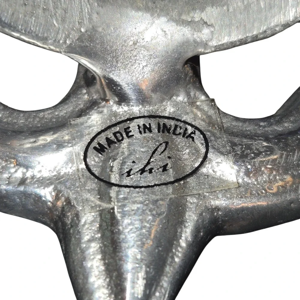 IHI Fleur De Lis Napkin Rings Silver‎ Tone Pewter Set of 6 French Country 2.25